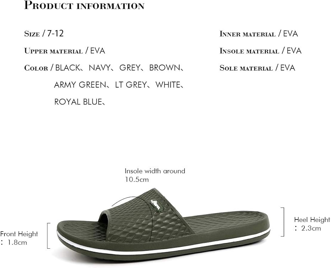 Amazon.com | FUNKYMONKEY Mens Bathroom Shower Slippers