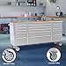 FinerFurnis 72 Inch Rolling Tool Chest - 15 Drawers,with Lockable Wheels, Lock,Stainless Steel Cabinet - Portable Tool Chest for Garage, Workshop, Warehouse Storage