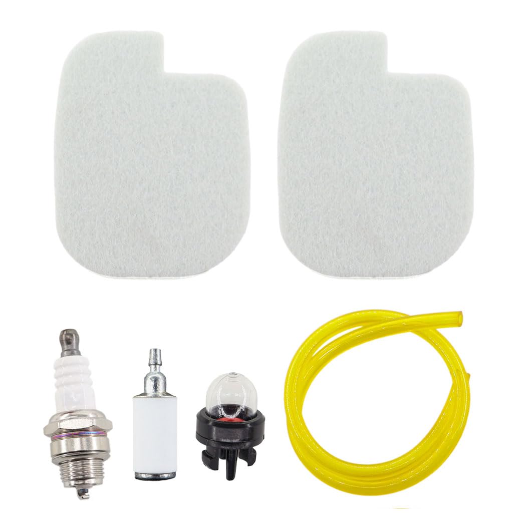 MCHNIC Air Filter Fuel Line Filter Service Kit for McCULLOCH CS330 CS360T CS400T CS420T CS370 CS400 CS420T Spark Plug Replace BPMR7A Primer Bulb