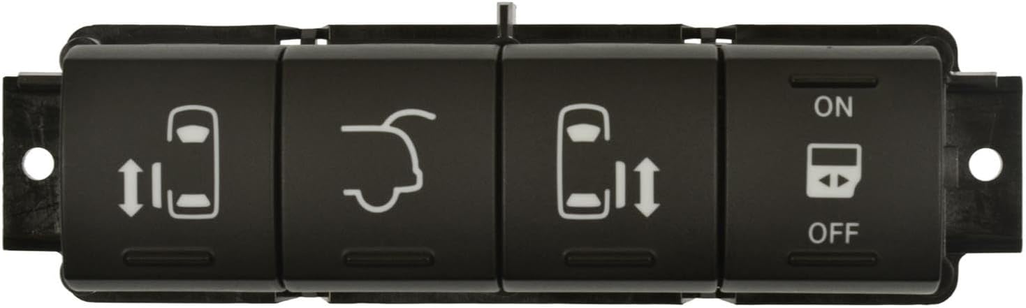 Sawyer Auto Replacement Power Sliding Door Switch for 2012-2019 Chrysler, Dodge Grand Caravan, Town & Country - Black Push Button Manual Panel Mount Switch