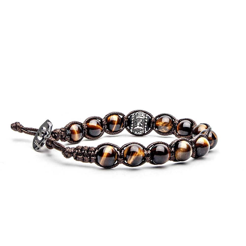 TAMASHII BRACCIALE RUOTA DELLA PREGHIERA UNISEX CON PIETRE OCCHIO DI TIGRE BHS1100-214
