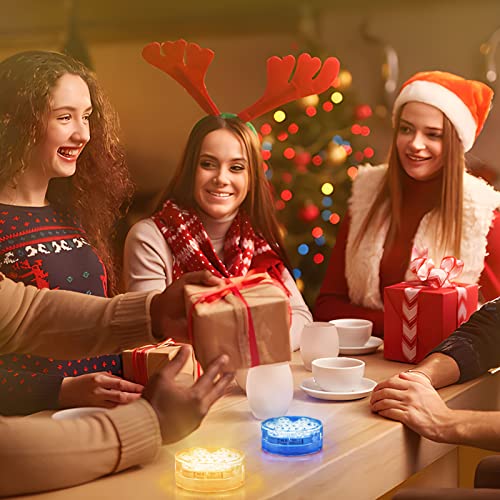 Creatrek Led Tea Light Submersible Tub Spa Lamp Color Changing/Led Lotus Light Flower Lamp For Garden Pathway Vases Bowls Coaster Pond Fish Tank Fountain Ice Buckets Bathtubs Hot-Tubs Trees (2) #TOP3