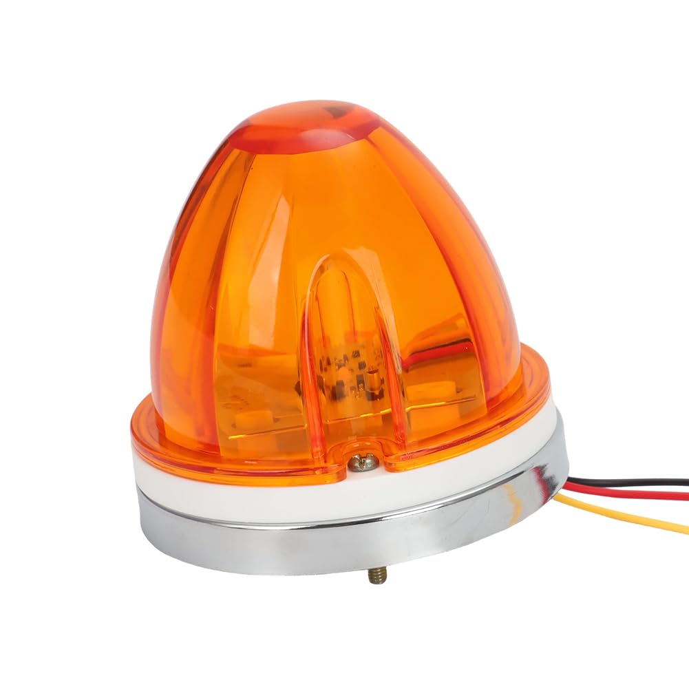 AUTOVIC Interior Light Plate & Switch with Amber Watermelon Light Kit for Peterbilt Truck 359 379 389 Cab Dome Lights Panel Frame