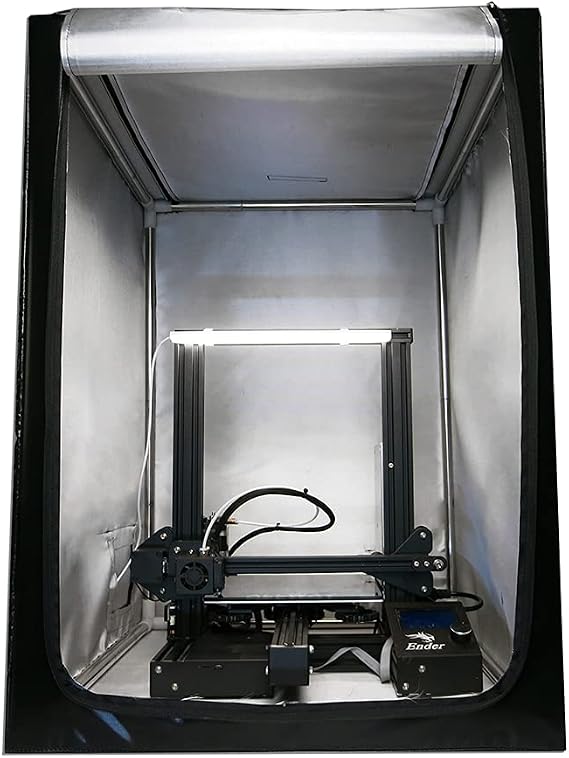 3D Printer Enclosure with 3-Layers Filter Adjustable Speed Ventilation Fan Fireproof Constant Temperature Dustproof Tent Cover Compatible with Ender 3 V2/ Pro/Ender 3 S1 / Ender 3 V2 Neo/Ender 5 S1