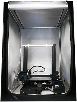 3D Printer Enclosure with 3-Layers Filter Adjustable Speed Ventilation Fan Fireproof Constant Temperature Dustproof Tent Cover Compatible with Ender 3 V2/ Pro/Ender 3 S1 / Ender 3 V2 Neo/Ender 5 S1