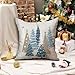 DFXSZ Christmas Pillow Covers 18x18 Inch Set of 2 Xmas Tree Decorative Throw Pillows Winter Christmas Decor for Home Couch TH-50E18