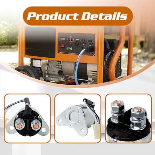 Starter Motor 2Wire Solenoid compatible with All Power 7500W Gentron 10000W 12000 Generator replacement for APGG10000 APGG7500 Portable Gasoline Generator lawn mower Water Pump 12V/24V Universal Fit miniatura 4