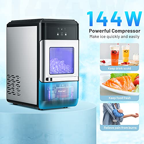 COSTWAY Nugget Ice Maker with Self-Cleaning #TOP17