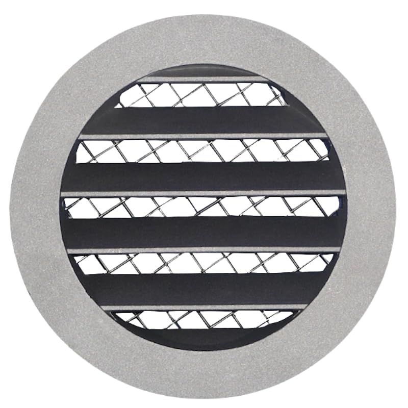 Whisper - Rundes Lüftungsgitter Aluminium Ø 315 mm - Grobmaschiger Edelstahl-Draht - Hohe Durchlässigkeit - Fassadengitter