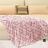 MAXEVE Electric Heating Blanket, Machine Washable Heated Twin Blanket, 6 Heat Levels & 10-Hour Auto-Off, FCC & ETL, 60x80 Inches, Pink