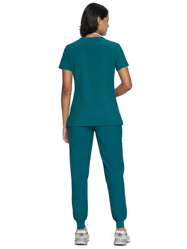 Scrubs for Women Set V-Neck Cargo Pants 12 Pockets, Caribbean Blue, S by floralhue - Used condition - Image 3
