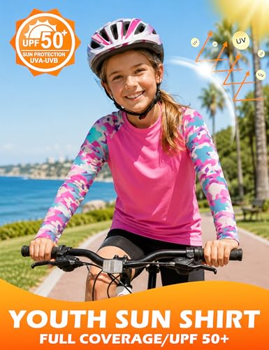 Roadbox Boys' Rash Guard Long Sleeve, UPF 50+ Kids Toddler Swim Shirt, UV Sun Protection Youth Water Shirts for Beach Surf — view 4