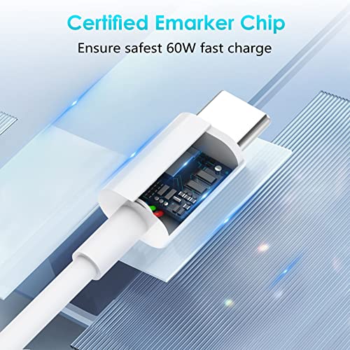 USB C Kabel 2Stück 1.8M 60W USB C auf USB C Schnellladekabel Für iPhone 15/15Pro/15ProMax,Samsung S23/S22/S21 Serie… – Ansicht 2