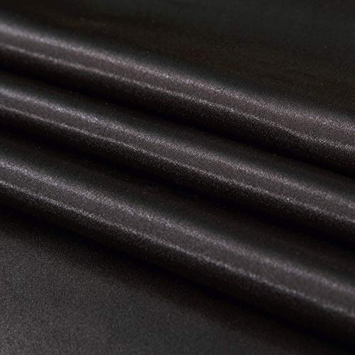 P Pothuiny 5 Pieces Satin Duvet Cover Full/Queen Size Set, Luxury Silky Like Black Duvet Cover Bedding Set With Zipper Closure, 1 Duvet Cover + 4 Pillow Cases (No Comforter) #TOP7