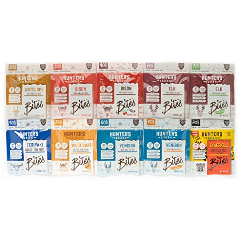 Wild Game Jerky Bites Variety Pack, Gluten Free, Paleo, Keto, and Whole 30
