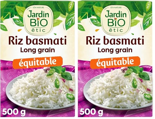 Jardin BiO étic - Riz basmati long grain, 500 g (Lot de 2)