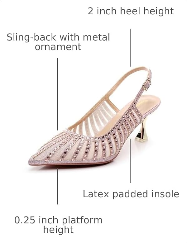 VenusCelia Women's Graceful Lady Slingback Pump Shoe (9.5 M US,Pink) by VenusCelia - Used condition - Image 3
