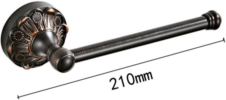 OAKITA Black Bathroom Hardware Set Antique Brass Brush Toilet Paper Holder Robe Towel Ring Bathroom Grab Bar Ceramic Soap Dish Retro,Roll Paper Holder