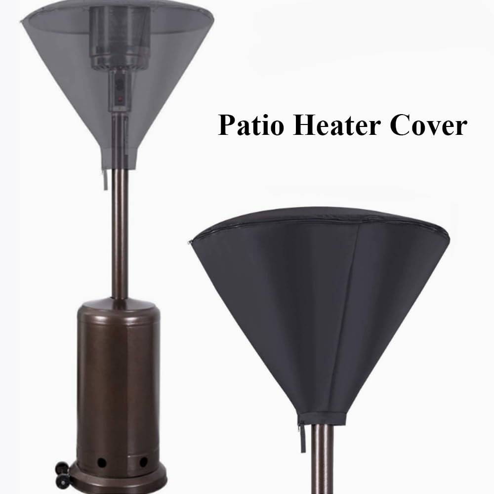 Cubierta superior para calentador de patio, cubierta impermeable Oxford para calentador de patio, 86 x 65 cm, tapa protectora para interior y exterior (negro)
