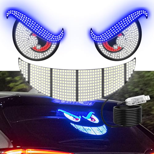 SPNANMA Devil Eyes and Smile LED Light for Car Windshield,