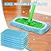Vowanop Reusable Microfiber Mop Pads Compatible with Swiffer Sweeper Mop, Washable Mop Pads for Wet & Dry Use, Swiffer Mop Pad Refill for Floor Cleaning, 6Pack Blue