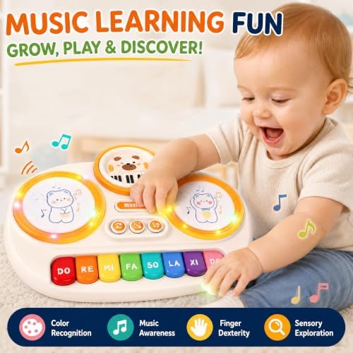 Baby Hand Touch Piano Drum Toy,Interactive Sensory Learning Music Toy — 사진 2