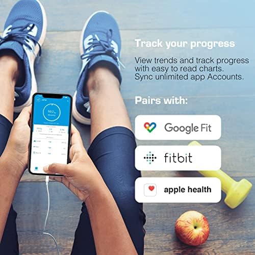 Active Era® Bluetooth Bathroom Scales Fitbit & Apple Health Compatible, Smart Digital Body Weight Scales with 16 High Precision Measurements, Micro USB Charged, Free Smartphone App (Black)