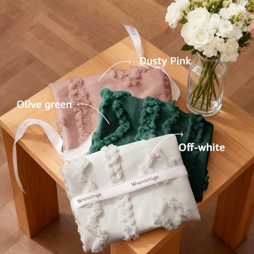 Image of Twin XL Comforter Set- 5 Pieces Tufted Bed in a Bag Twin Bedding Sets | All Season Shabby Chic Boho Bedding with Comforter, Sheets & Pillowcases, Rusty Pink