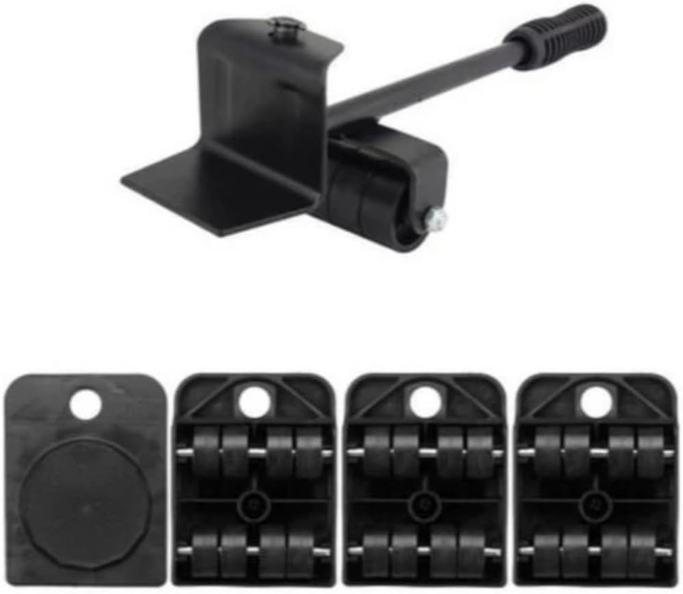 Levantador de Móveis Preto Com Rodinhas Para transportar Suporta até 150kg