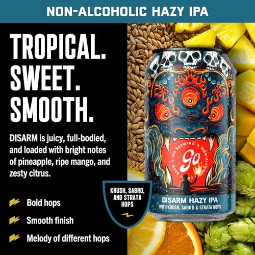 Image of Go Brewing IPA Sampler Variety, NA Beer, 12 Pack (12 oz) | Small-Batch Craft Brew, Low-Calorie, Classic Ingredients, Bold Smooth Finish, Any Occasion