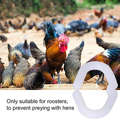 Chicken Beak Clip, PP Plastic Anti Pecking 200PCS Reusable for Poultry Farm (Small White)