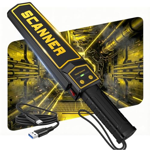 JKUSS Rechargeable Handheld Metal Detector Wand/w Holster,5 Level Sensitivity Security