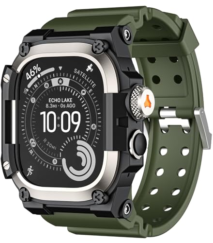 Fsavlroy ��̌^�o���h for Apple Watch Ultra 49mm �x���g�Ή� �A�b�v�� �E�H�b�` �o���h ���ȃP�[�X �����h�~ �ϏՌ��o���p�[�J�o�[TPU �X�e���������o���h iWatch Ultra 3/2/1 �Ή�(�`�^���E�O���[
