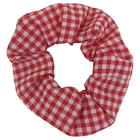 Pack of 2 Red Gingham Scrunchies Cover