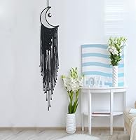 Vista 4 de Atrapasueños Atrapasueños de Luna con Luz, Atrapasueños Negro para Niñas y Niños, Decoración de Pared de Dormitorio, Decoración de Navidad