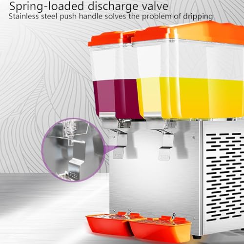 Dispensador de bebidas comercial de acero inoxidable, función de refrigeración y calefacción 2 en 1, ideal para uso en casa, restaurante, bar, fiesta