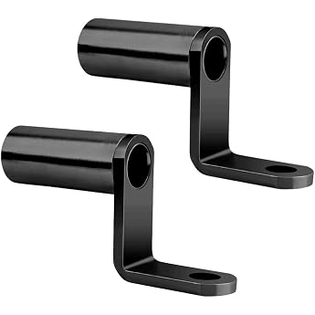 NHP 2 Pieces Bicycle Handlebar Extension Aluminium Alloy Handlebar Extension Rear View Mirror Extension Bicycle Motorcycle Aluminium Alloy Handlebar Extender Rear View Mirror Holder Black