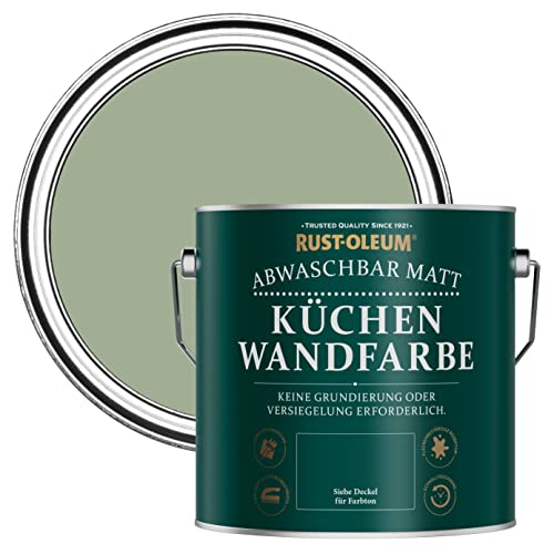 Rust-Oleum Abwaschbare Küchenwandfarbe in mattem Finish -Khaki Grün 2.5L