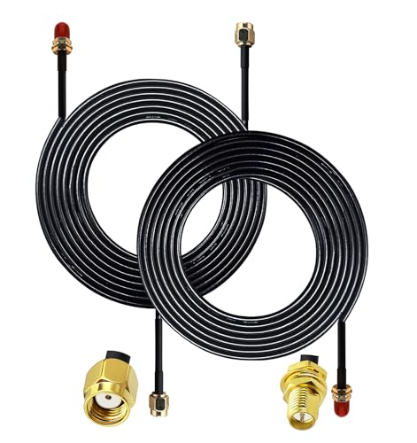 Dixingtek SMA Female to RP SMA Male Extension Cable (2-Pack)