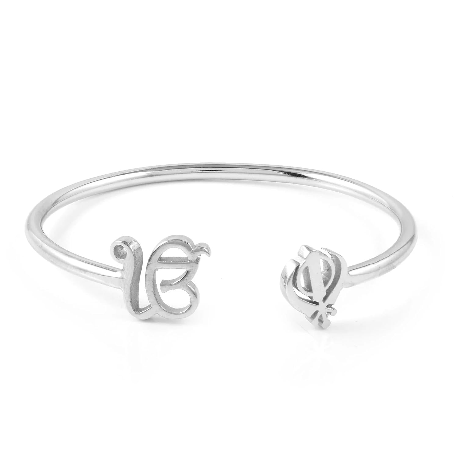 TEYRAH Sikh Bracelet Stainless Steel Khanda Ek Onkar Kada | Water Resistant Unisex Punjabi Kara | One Size Sikh Logo Brace... - Review, Price and Buying Guide