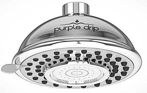 Purpledrip High Pressure 2.5 Gpm Shower Head, Chrome Finish #TOP7