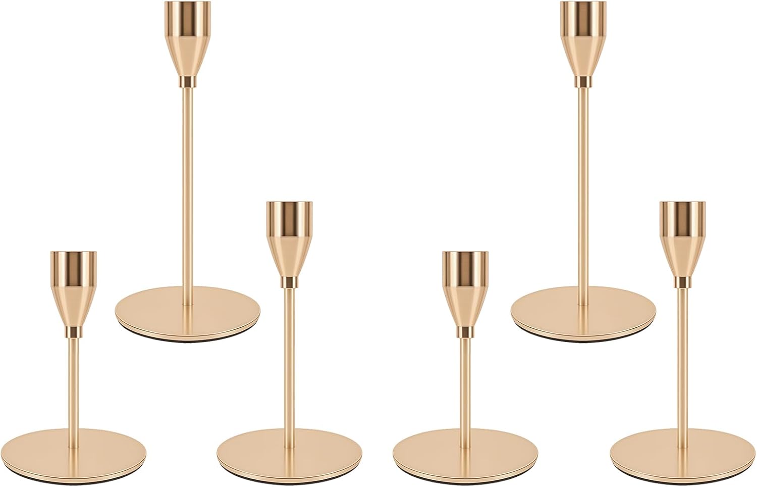 Silver Candlestick Holders Set of 3
