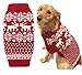 Red Christmas Reindeer Holiday Festive Dog Sweater for Large Dogs, X-Large (XL) Size