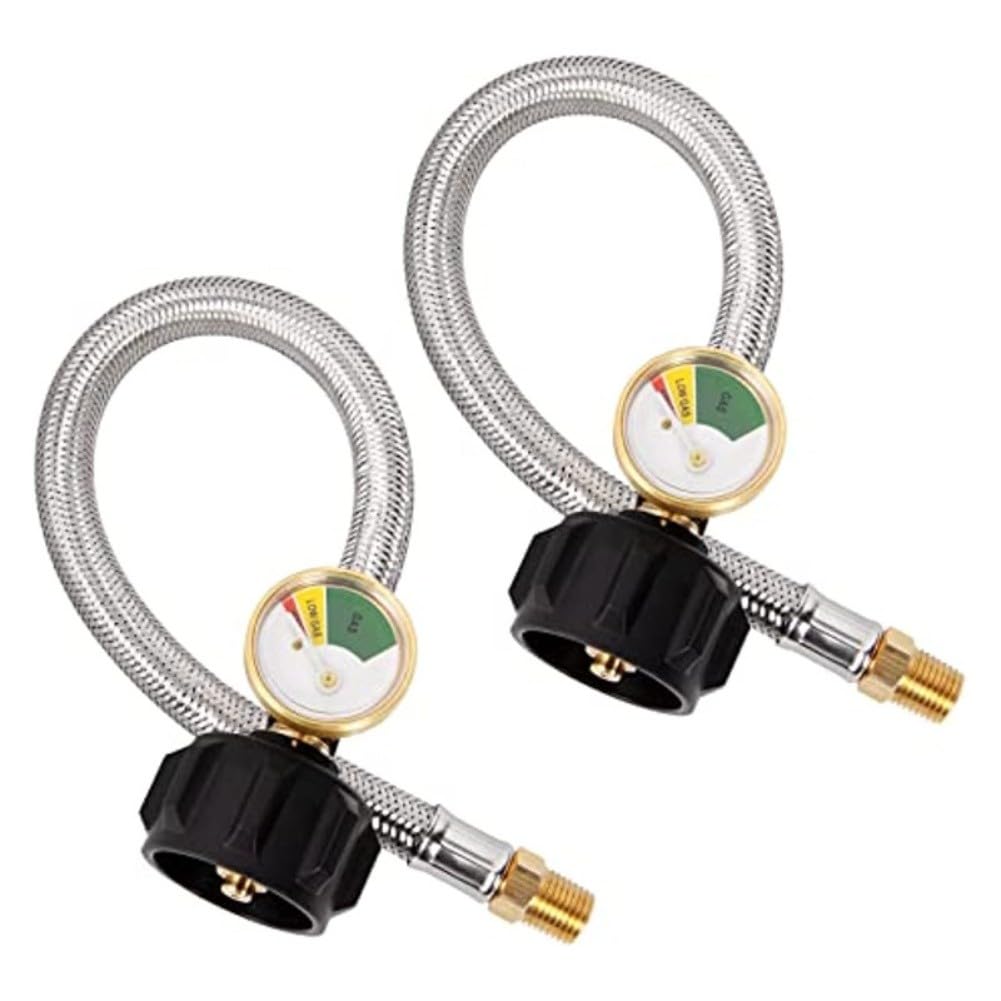 Adapter do węża gazowego do kampera, stal nierdzewna, 2 sztuki
