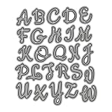 Wykrojniki z 26 liter do tworzenia kart, kwiatowe metalowe matryce do wycinania papieru, scrapbookingu, szablony do albumu, na imprezę, wesele, festiwale, dekoracja