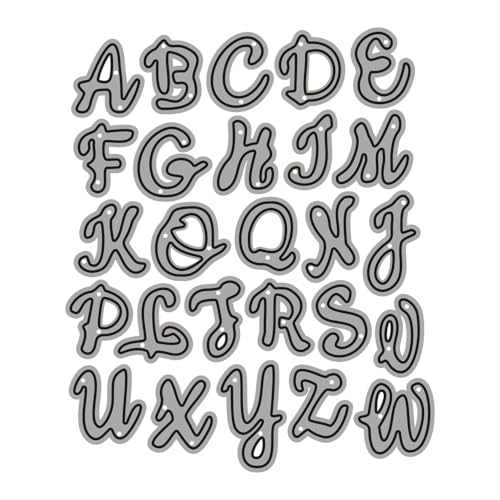 Wykrojniki z 26 liter do tworzenia kart, kwiatowe metalowe matryce do wycinania papieru, scrapbookingu, szablony do albumu, na imprezę, wesele, festiwale, dekoracja