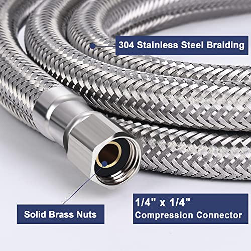 image for Vataler Premium Braided Stainless Steel Ice Maker Water Supply Hose W/