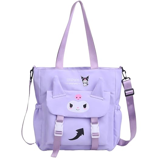 Kawaii Tote Bag Kuromi Nylon 30x32x9cm
