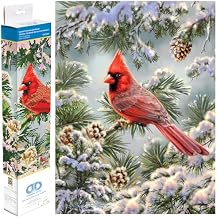 DIAMOND DOTZ Good Fortune Cardinal Diamond Painting Kits for Adults - Diamond Art Kits a Relaxing Creative Craft Kit with Dotz Gems 17.9x14
