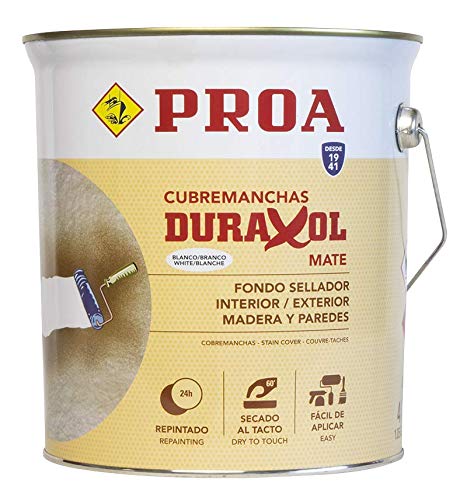 FONDO MATE APAREJO SINTÉTICO. Blanco. 4 L. Imprimación para madera y cubremanchas para paredes.